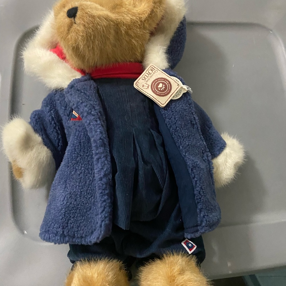 Boyd Bear Blue Teddy Bear with Red Accents